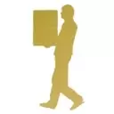 荷物を運ぶホストの画像