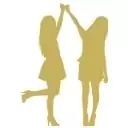 はしゃぐ2人の女性