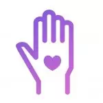 ハートを持つ手